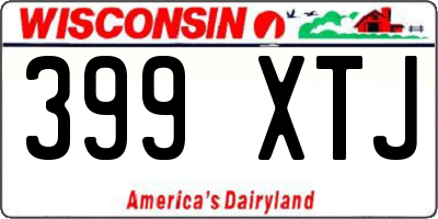 WI license plate 399XTJ