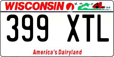 WI license plate 399XTL