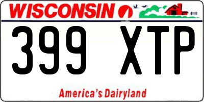 WI license plate 399XTP