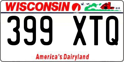 WI license plate 399XTQ