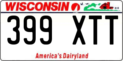 WI license plate 399XTT