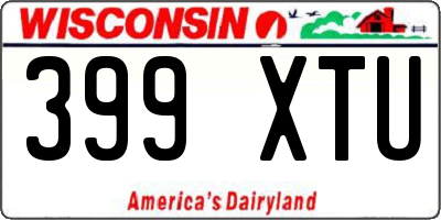 WI license plate 399XTU