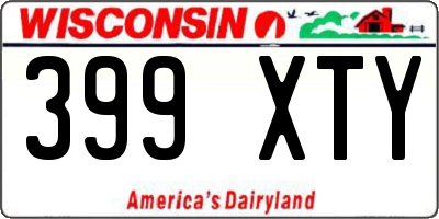 WI license plate 399XTY
