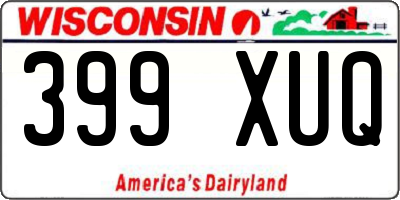 WI license plate 399XUQ