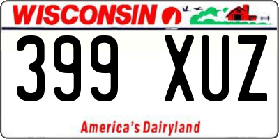 WI license plate 399XUZ