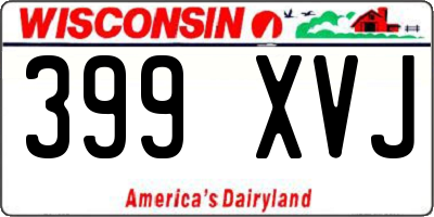 WI license plate 399XVJ