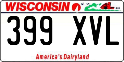 WI license plate 399XVL