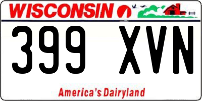 WI license plate 399XVN