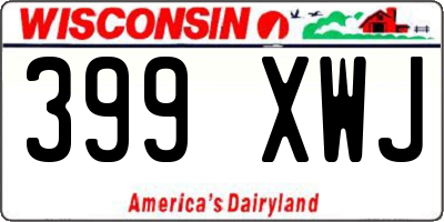 WI license plate 399XWJ