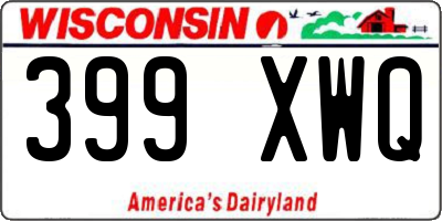WI license plate 399XWQ