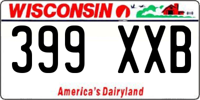 WI license plate 399XXB