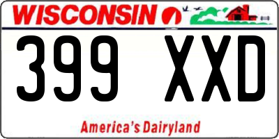 WI license plate 399XXD