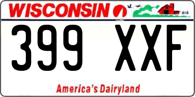 WI license plate 399XXF