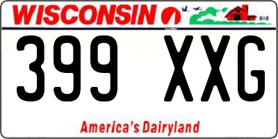 WI license plate 399XXG