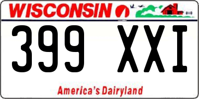 WI license plate 399XXI