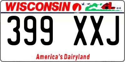 WI license plate 399XXJ