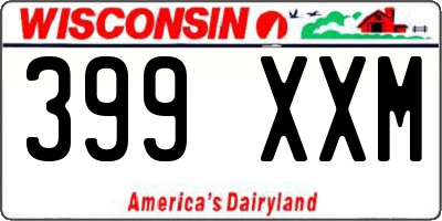 WI license plate 399XXM