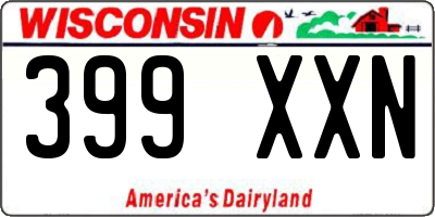 WI license plate 399XXN