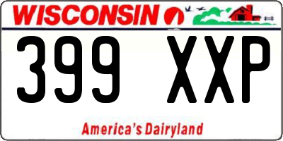 WI license plate 399XXP