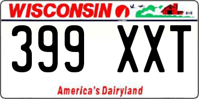 WI license plate 399XXT