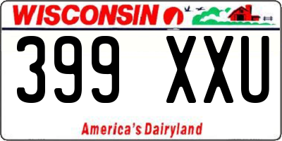 WI license plate 399XXU