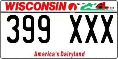WI license plate 399XXX