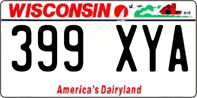 WI license plate 399XYA