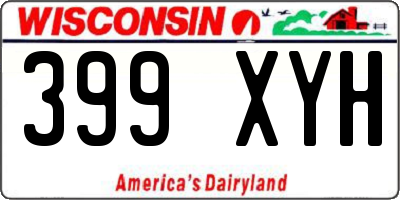 WI license plate 399XYH