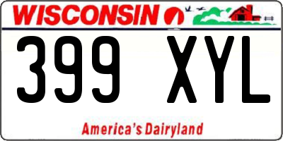 WI license plate 399XYL