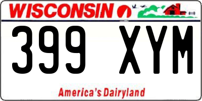 WI license plate 399XYM
