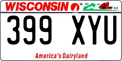 WI license plate 399XYU