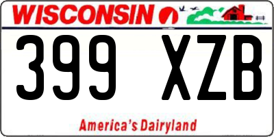 WI license plate 399XZB