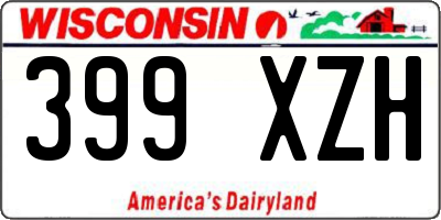 WI license plate 399XZH