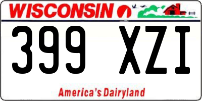 WI license plate 399XZI