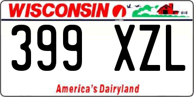 WI license plate 399XZL