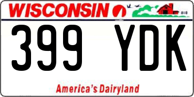 WI license plate 399YDK