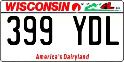 WI license plate 399YDL