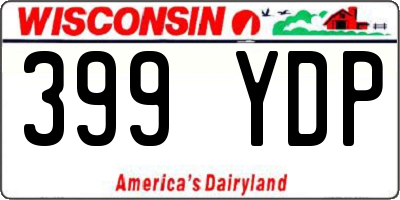 WI license plate 399YDP