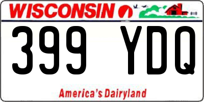 WI license plate 399YDQ
