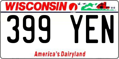 WI license plate 399YEN