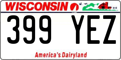 WI license plate 399YEZ