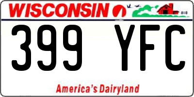 WI license plate 399YFC