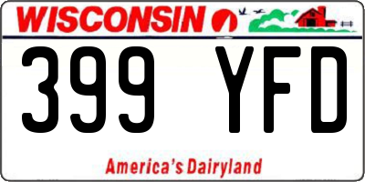 WI license plate 399YFD