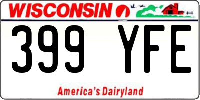 WI license plate 399YFE