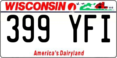 WI license plate 399YFI