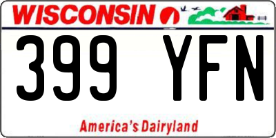 WI license plate 399YFN