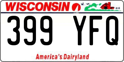 WI license plate 399YFQ