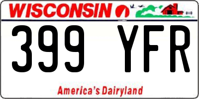WI license plate 399YFR
