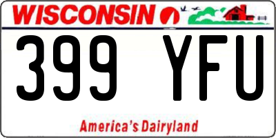 WI license plate 399YFU