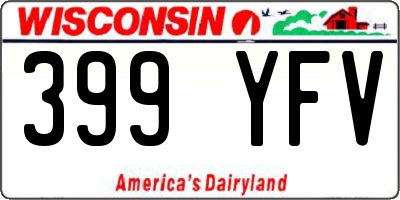 WI license plate 399YFV